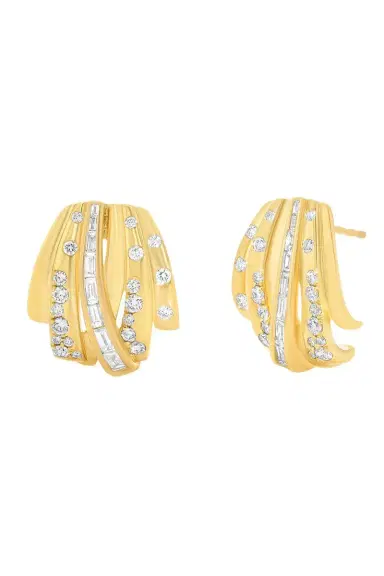 SARA WEINSTOCK Diamond Papua Crossover Earrings | Thumbnail 1 SARA WEINSTOCK Diamond Papua Crossover Earrings | Thumbnail 1