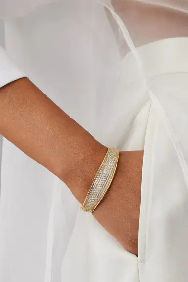 MARCO BICEGO Diamond Pavé Lunaria Bangle Bracelet | Thumbnail 2 MARCO BICEGO Diamond Pavé Lunaria Bangle Bracelet | Thumbnail 2