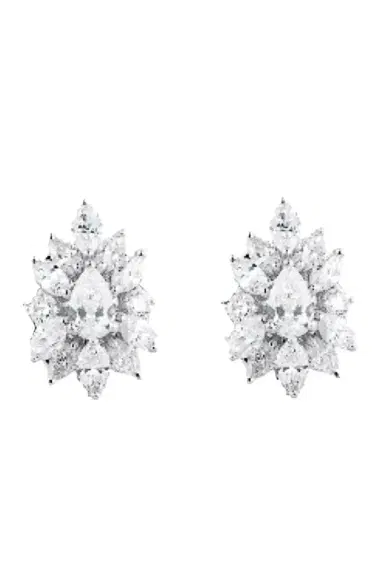 YEPREM Diamond Pear Marquise Stud Earrings | Thumbnail 1 YEPREM Diamond Pear Marquise Stud Earrings | Thumbnail 1