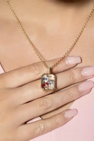 LOQUET Diamond Sapphire Evil Eye Charm | Thumbnail 2 LOQUET Diamond Sapphire Evil Eye Charm | Thumbnail 2