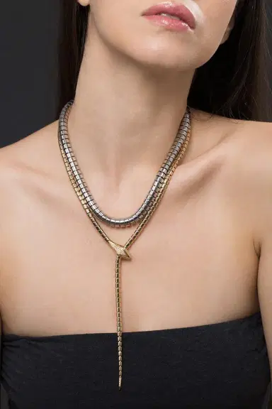 SIDNEY GARBER Diamond Snake Lariat Wrap Necklace | Thumbnail 2 SIDNEY GARBER Diamond Snake Lariat Wrap Necklace | Thumbnail 2