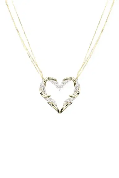 YEPREM Diamond Strada Heart Necklace | Thumbnail 1 YEPREM Diamond Strada Heart Necklace | Thumbnail 1