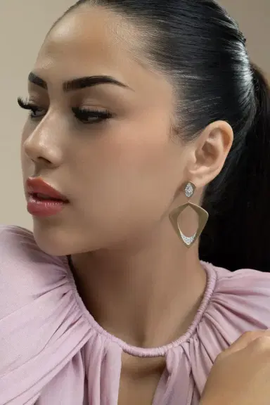 ARUNASHI Diamond Wicker Single Layer Earrings | Thumbnail 2 ARUNASHI Diamond Wicker Single Layer Earrings | Thumbnail 2