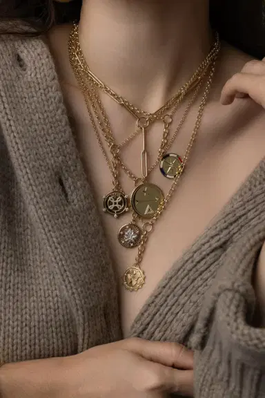 Foundrae Dream - Heavy Mixed Belcher Extension Chain Necklace | Thumbnail 2 Foundrae Dream - Heavy Mixed Belcher Extension Chain Necklace | Thumbnail 2
