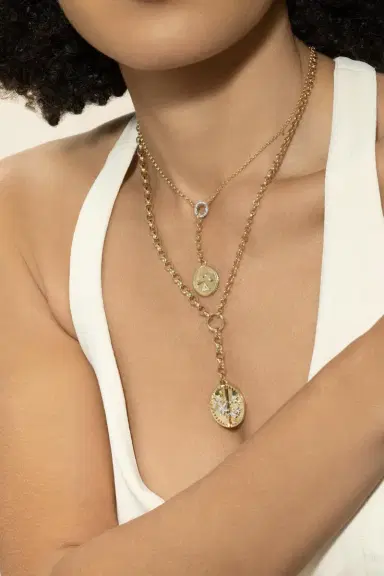 Foundrae Dream - Small Mixed Belcher Extension Chain Necklace | Thumbnail 4 Foundrae Dream - Small Mixed Belcher Extension Chain Necklace | Thumbnail 4