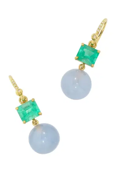 IRENE NEUWIRTH JEWELRY Emerald Chalcedony Gumball Earrings | Thumbnail 1 IRENE NEUWIRTH JEWELRY Emerald Chalcedony Gumball Earrings | Thumbnail 1