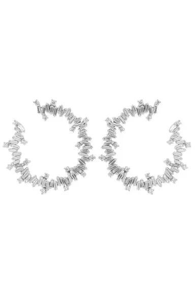 Suzanne Kalan Fireworks Diamond Spiral Hoop Earrings | Thumbnail 1 Suzanne Kalan Fireworks Diamond Spiral Hoop Earrings | Thumbnail 1