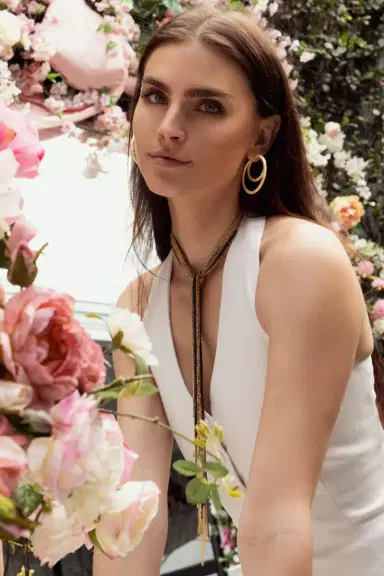 Carolina Bucci Florentine Finish Large Round Hoop Earrings | Thumbnail 4 Carolina Bucci Florentine Finish Large Round Hoop Earrings | Thumbnail 4
