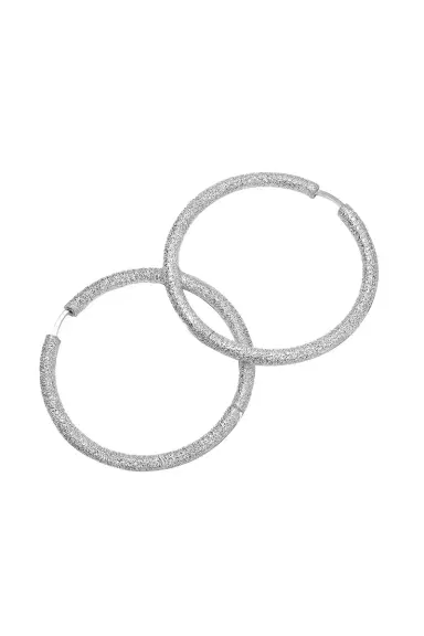 Carolina Bucci Florentine Finish Large Round Hoop Earrings | Thumbnail 5 Carolina Bucci Florentine Finish Large Round Hoop Earrings | Thumbnail 5