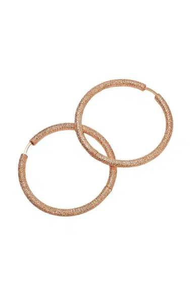 Carolina Bucci Florentine Finish Large Round Hoop Earrings | Thumbnail 6 Carolina Bucci Florentine Finish Large Round Hoop Earrings | Thumbnail 6