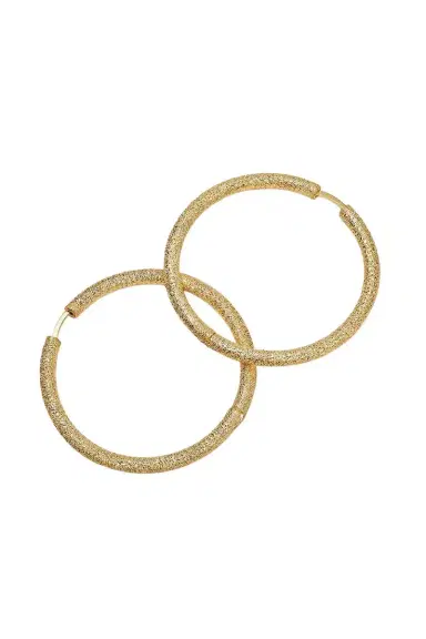 Carolina Bucci Florentine Finish Large Round Hoop Earrings | Thumbnail 1 Carolina Bucci Florentine Finish Large Round Hoop Earrings | Thumbnail 1