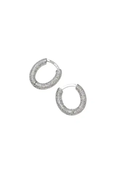 Carolina Bucci Florentine Finish Oval Huggy Earrings | Thumbnail 7 Carolina Bucci Florentine Finish Oval Huggy Earrings | Thumbnail 7