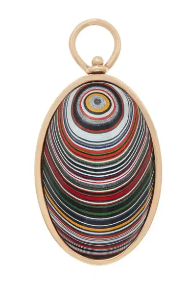 Marla Aaron Fordite Large Oval Charm | Thumbnail 1 Marla Aaron Fordite Large Oval Charm | Thumbnail 1