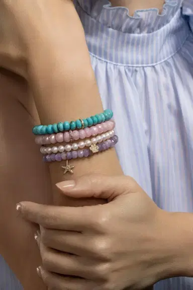Sydney Evan Freshwater Pearl Small Paw Charm Bracelet | Thumbnail 4 Sydney Evan Freshwater Pearl Small Paw Charm Bracelet | Thumbnail 4