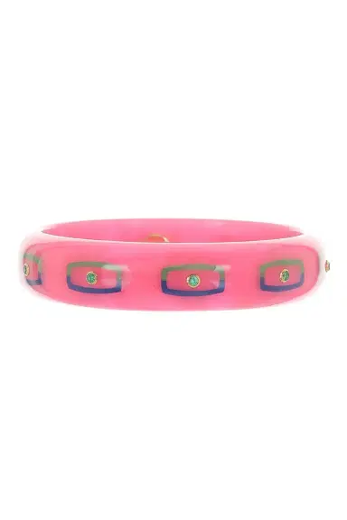 MARK DAVIS Garnet Pink Blue Green Bangle | Thumbnail 1 MARK DAVIS Garnet Pink Blue Green Bangle | Thumbnail 1