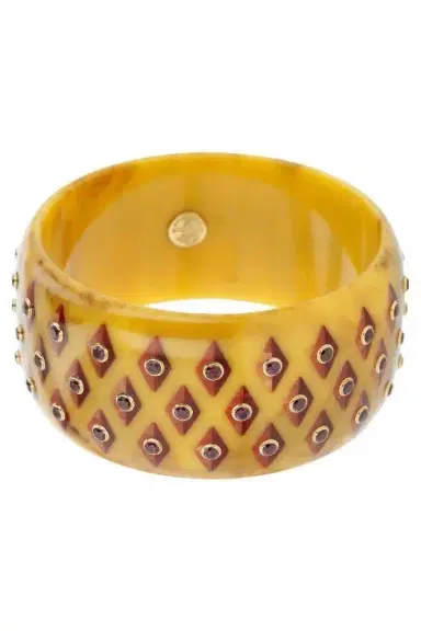 MARK DAVIS Garnet Yellow Bakelite Bangle | Thumbnail 5 MARK DAVIS Garnet Yellow Bakelite Bangle | Thumbnail 5