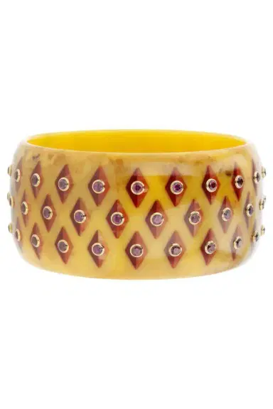 MARK DAVIS Garnet Yellow Bakelite Bangle | Thumbnail 1 MARK DAVIS Garnet Yellow Bakelite Bangle | Thumbnail 1