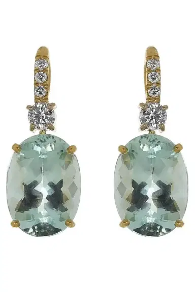 IRENE NEUWIRTH JEWELRY Gemmy Gem Aquamarine and Diamond Earrings | Thumbnail 1 IRENE NEUWIRTH JEWELRY Gemmy Gem Aquamarine and Diamond Earrings | Thumbnail 1