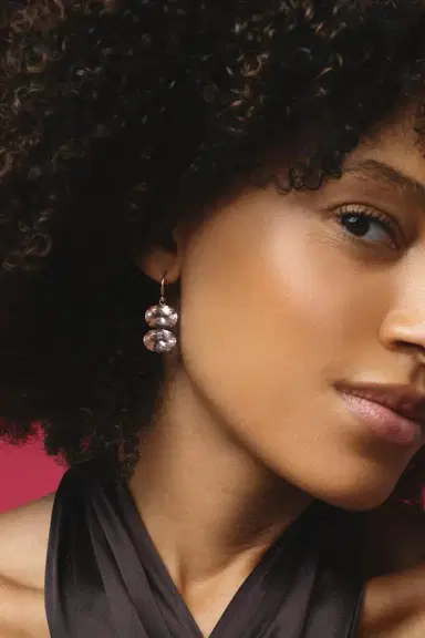 IRENE NEUWIRTH JEWELRY Gemmy Gem Double Stone Morganite Earrings | Thumbnail 2 IRENE NEUWIRTH JEWELRY Gemmy Gem Double Stone Morganite Earrings | Thumbnail 2
