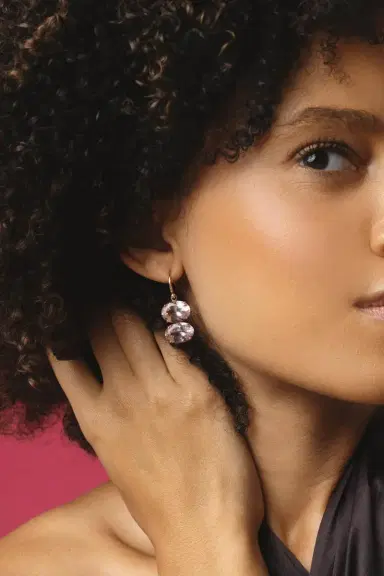 IRENE NEUWIRTH JEWELRY Gemmy Gem Double Stone Morganite Earrings | Thumbnail 3 IRENE NEUWIRTH JEWELRY Gemmy Gem Double Stone Morganite Earrings | Thumbnail 3
