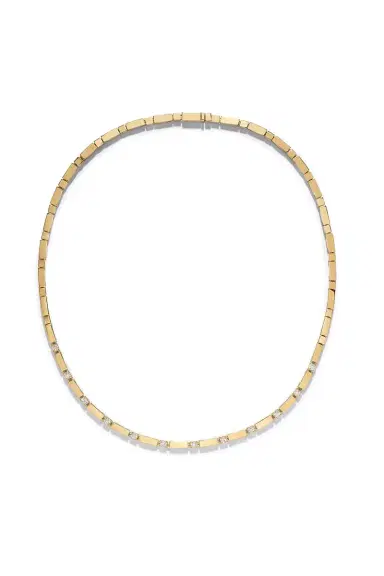 Azlee Gold Bar Diamond Tennis Necklace | Thumbnail 1 Azlee Gold Bar Diamond Tennis Necklace | Thumbnail 1