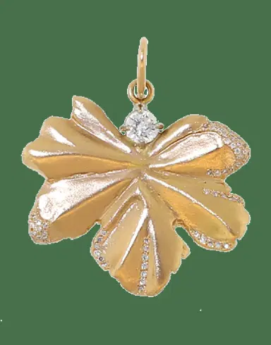 IRENE NEUWIRTH JEWELRY Gold Leaf And Diamond Pendant | Thumbnail 4 IRENE NEUWIRTH JEWELRY Gold Leaf And Diamond Pendant | Thumbnail 4