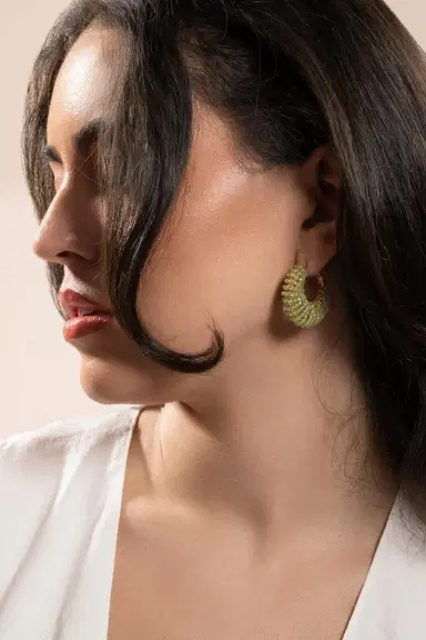 Gas Bijoux Green Quartz Small Izzia Earrings | Thumbnail 3 Gas Bijoux Green Quartz Small Izzia Earrings | Thumbnail 3