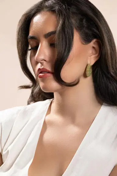 Gas Bijoux Green Quartz Small Izzia Earrings | Thumbnail 4 Gas Bijoux Green Quartz Small Izzia Earrings | Thumbnail 4