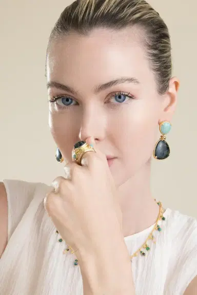 Gas Bijoux Green Silia Earrings | Thumbnail 4 Gas Bijoux Green Silia Earrings | Thumbnail 4