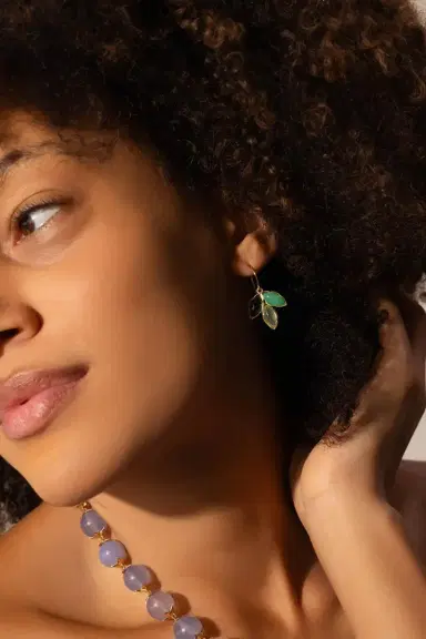 IRENE NEUWIRTH JEWELRY Green Tourmaline Three Marquise Earrings | Thumbnail 4 IRENE NEUWIRTH JEWELRY Green Tourmaline Three Marquise Earrings | Thumbnail 4