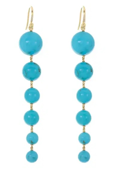 IRENE NEUWIRTH JEWELRY Gumball Turquoise Drop Earrings | Thumbnail 1 IRENE NEUWIRTH JEWELRY Gumball Turquoise Drop Earrings | Thumbnail 1
