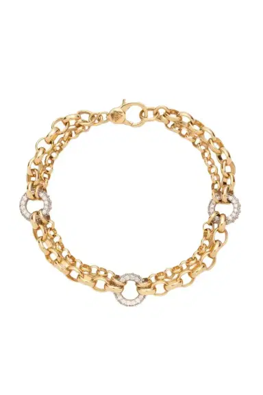 Foundrae Heavy Mixed Belcher Diamond Bracelet | Thumbnail 1 Foundrae Heavy Mixed Belcher Diamond Bracelet | Thumbnail 1