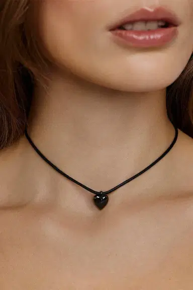 Jennifer Fisher Hematite Puffy Heart Choker Necklace | Thumbnail 2 Jennifer Fisher Hematite Puffy Heart Choker Necklace | Thumbnail 2