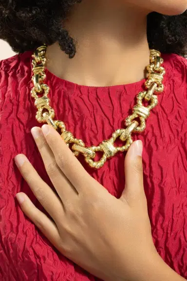 DAVID WEBB Infinity Rope Hammered Necklace | Thumbnail 3 DAVID WEBB Infinity Rope Hammered Necklace | Thumbnail 3