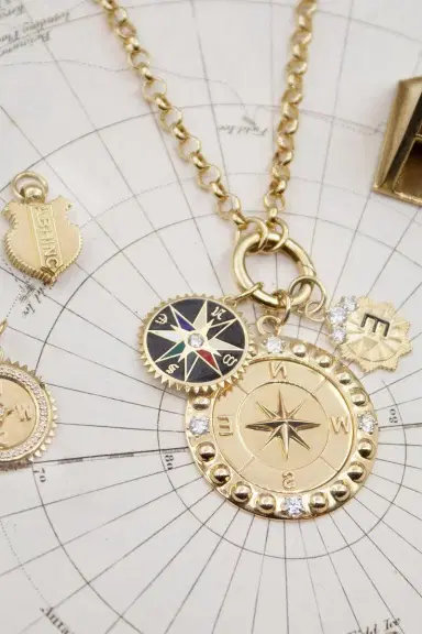 Foundrae Internal Compass Baby Medallion | Thumbnail 3 Foundrae Internal Compass Baby Medallion | Thumbnail 3