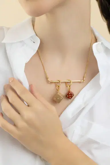 Marie Lichtenberg Jasper Diamond Dado Charm | Thumbnail 2 Marie Lichtenberg Jasper Diamond Dado Charm | Thumbnail 2