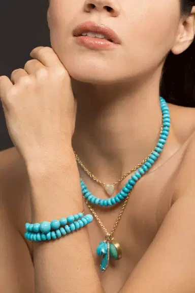 IRENE NEUWIRTH JEWELRY Kingman Turquoise Bead Necklace | Thumbnail 3 IRENE NEUWIRTH JEWELRY Kingman Turquoise Bead Necklace | Thumbnail 3