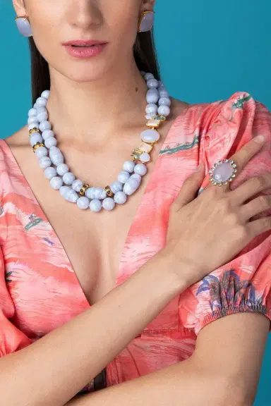 BOUNKIT JEWELRY Lace Agate Moonstone Necklace | Thumbnail 2 BOUNKIT JEWELRY Lace Agate Moonstone Necklace | Thumbnail 2