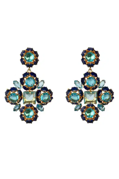 BOUNKIT JEWELRY Lapis Quartz Ariadne Earrings | Thumbnail 1 BOUNKIT JEWELRY Lapis Quartz Ariadne Earrings | Thumbnail 1