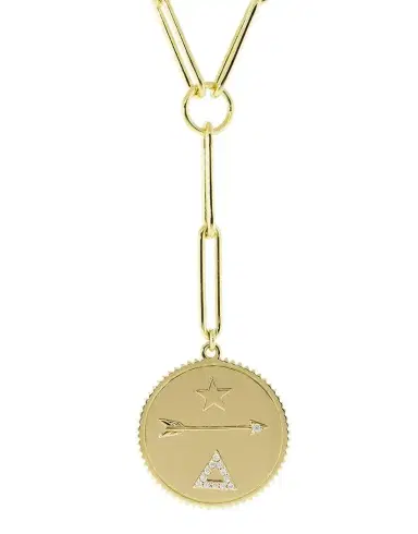 Foundrae Large Dream Medallion Clip Chain Necklace | Thumbnail 1 Foundrae Large Dream Medallion Clip Chain Necklace | Thumbnail 1