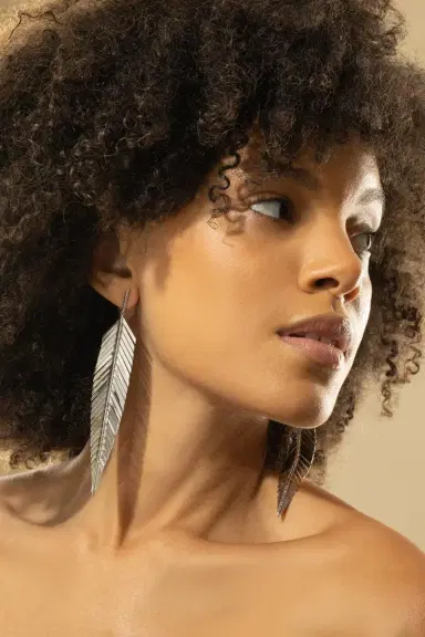 CADAR Large Feather Drop Earrings | Thumbnail 2 CADAR Large Feather Drop Earrings | Thumbnail 2