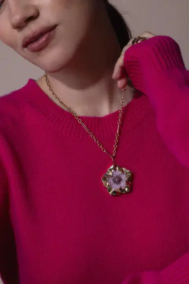 Brent Neale Large Hibiscus Pendant Necklace | Thumbnail 3 Brent Neale Large Hibiscus Pendant Necklace | Thumbnail 3