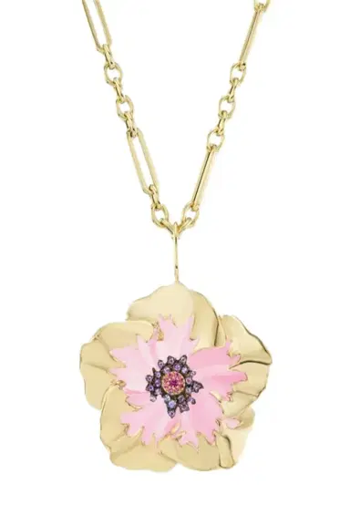 Brent Neale Large Hibiscus Pendant Necklace | Thumbnail 1 Brent Neale Large Hibiscus Pendant Necklace | Thumbnail 1