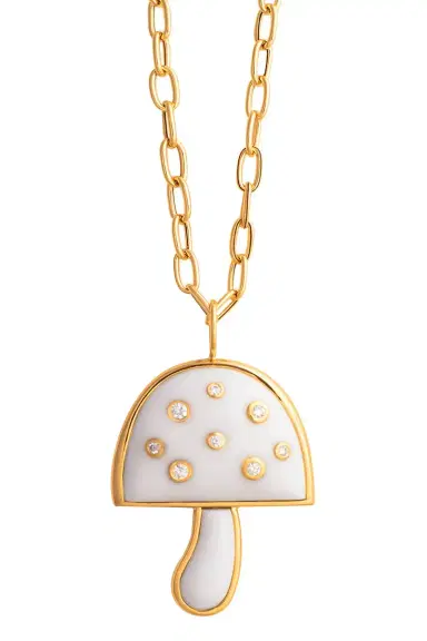 Brent Neale Large White Opal Mushroom Necklace | Thumbnail 1 Brent Neale Large White Opal Mushroom Necklace | Thumbnail 1