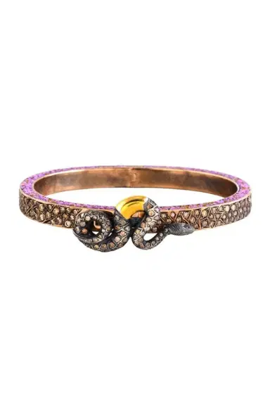 SEVAN BICAKCI Lavender Mosaic Snake Clasp Bangle Bracelet | Thumbnail 1 SEVAN BICAKCI Lavender Mosaic Snake Clasp Bangle Bracelet | Thumbnail 1
