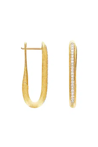 NANIS Libera Medium Diamond Square Hoop Earrings | Thumbnail 1 NANIS Libera Medium Diamond Square Hoop Earrings | Thumbnail 1