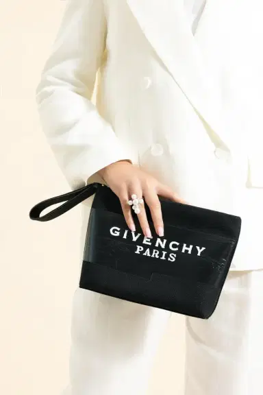 Givenchy Logo Pouch Clutch - Black | Thumbnail 4 Givenchy Logo Pouch Clutch - Black | Thumbnail 4