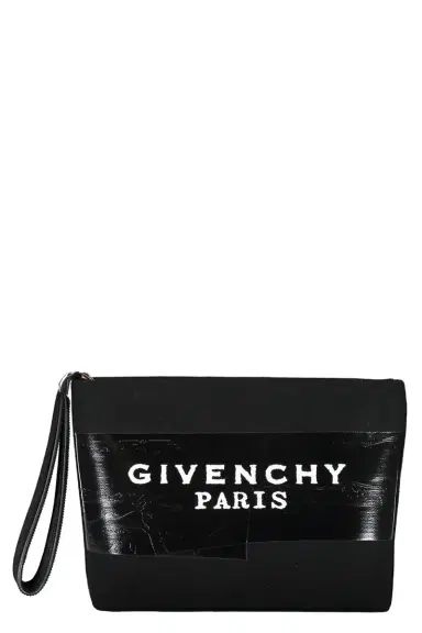 Givenchy Logo Pouch Clutch - Black | Thumbnail 1 Givenchy Logo Pouch Clutch - Black | Thumbnail 1