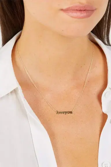 Jennifer Meyer Love You Necklace | Thumbnail 3 Jennifer Meyer Love You Necklace | Thumbnail 3