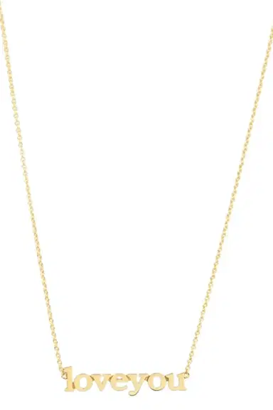 Jennifer Meyer Love You Necklace | Thumbnail 1 Jennifer Meyer Love You Necklace | Thumbnail 1